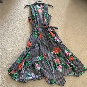 Who What Wear Tropical Print Dress